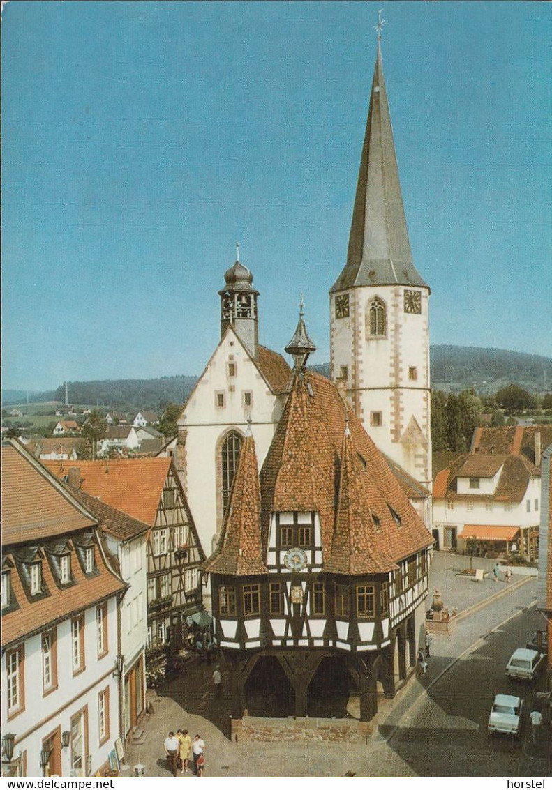 D-64720 Michelstadt - Rathaus - Straßenansicht - Cars - Opel Kadett - Michelstadt