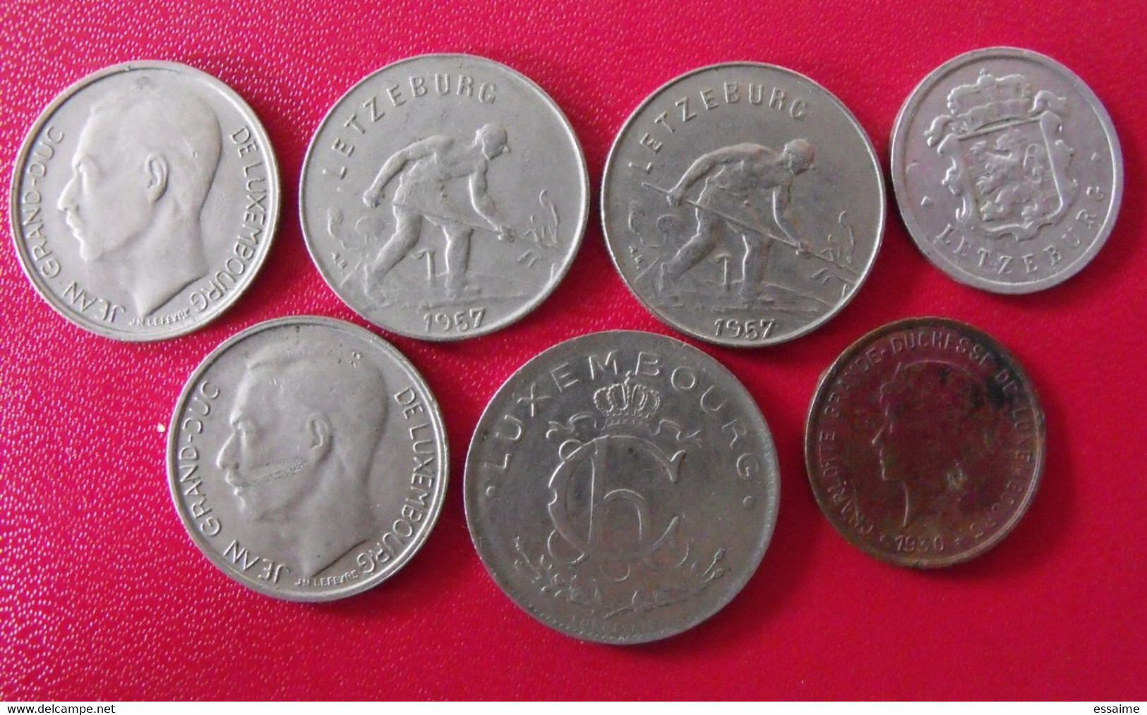 Lot De 7 Pièces Du Luxembourg Letzeburg 1928/1978. 5, 25 Centimes, 1 Franc - Luxemburg