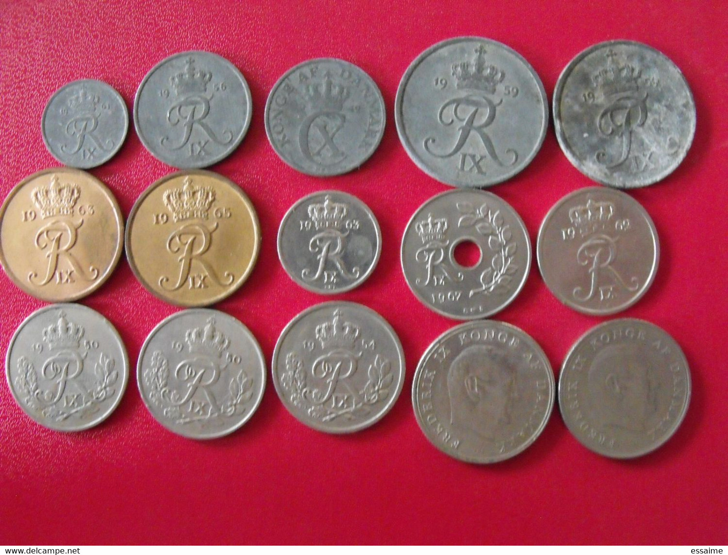 Lot De 15 Pièces De Suède. 1, 2, 5, 25 Ore , 1 Krone. 1943/1967 - Dinamarca