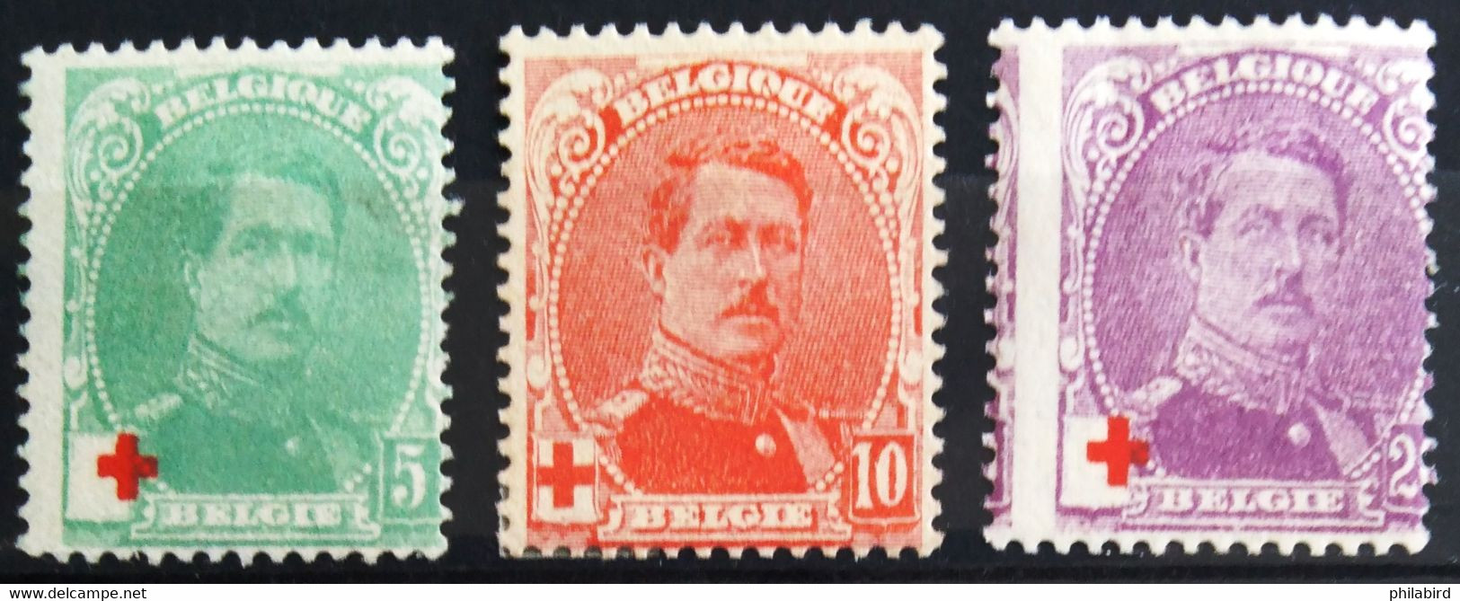 BELGIQUE                       N° 129/131                        NEUF* - 1914-1915 Croix-Rouge