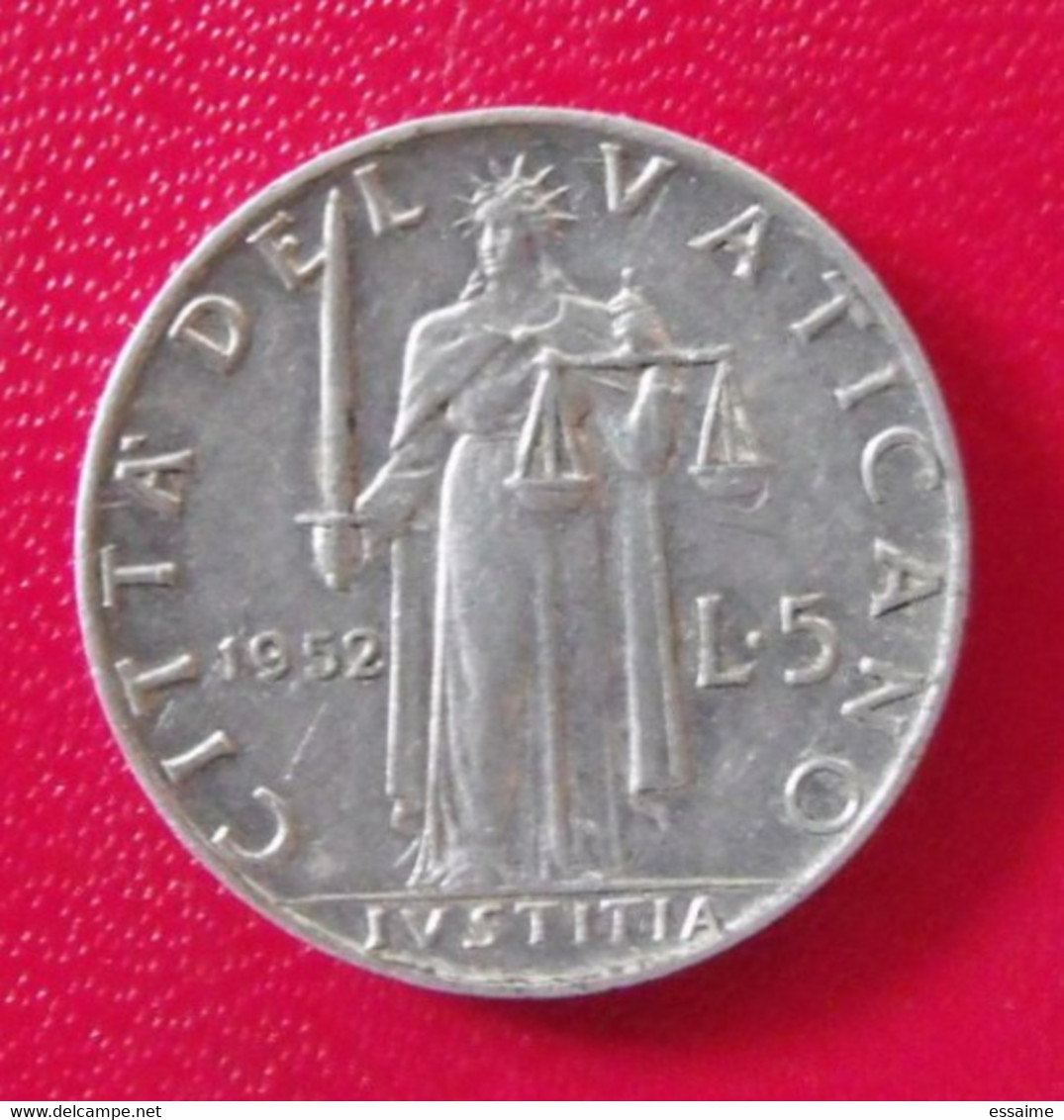 Citta Del Vaticano. Vatican. 5 L 1952 Pie XII - Vatican