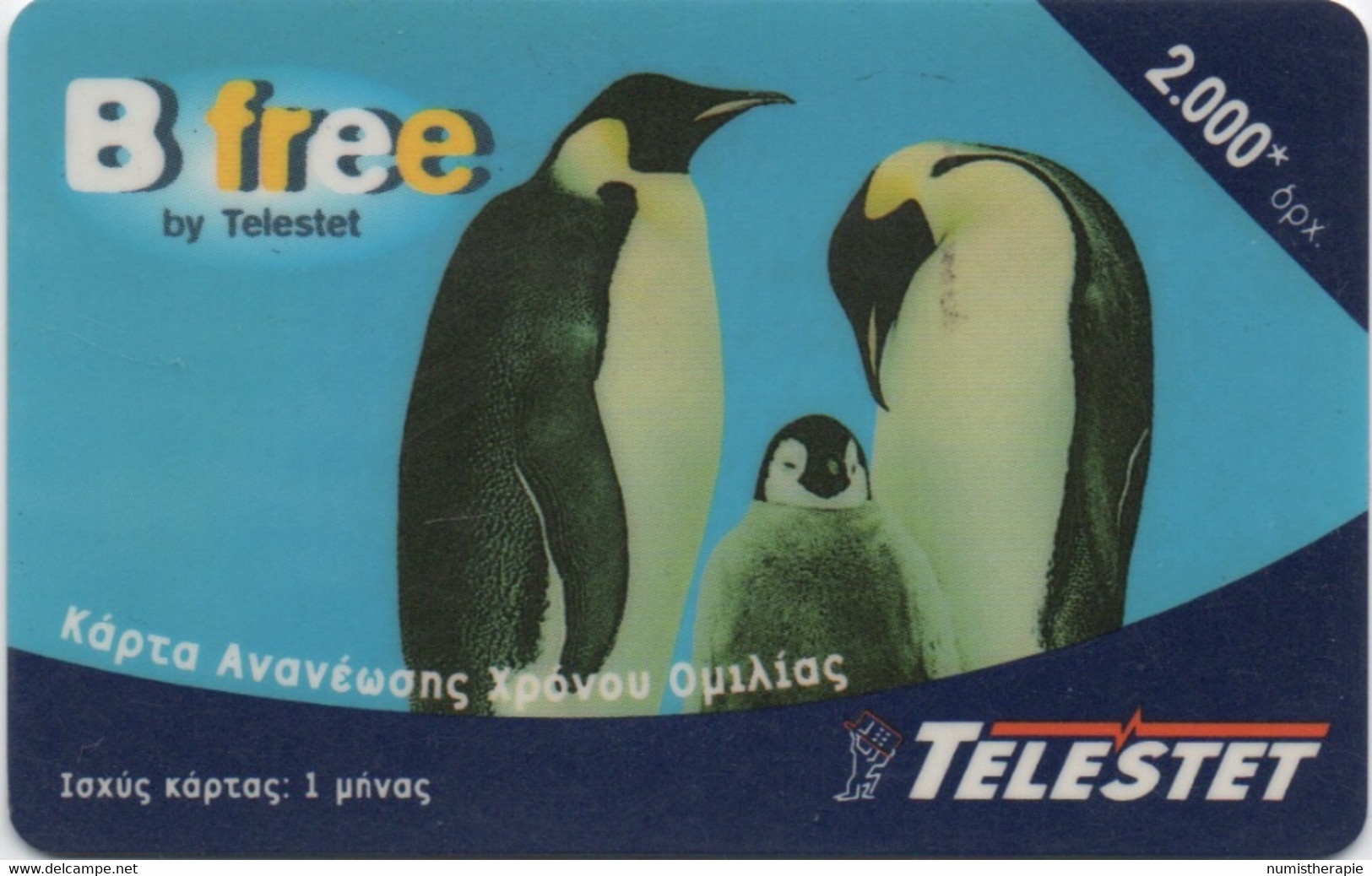 Grèce : Teleset Télécarte Prépayée : Pingouins 2000 Drachmes - Pinguïns & Vetganzen