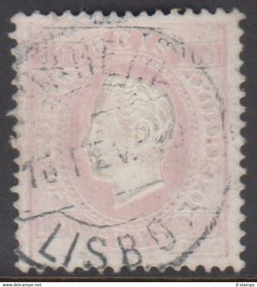 1871. Luis I. 100 REIS Perforated 12½. (Michel 41yB) - JF413794 - Used Stamps