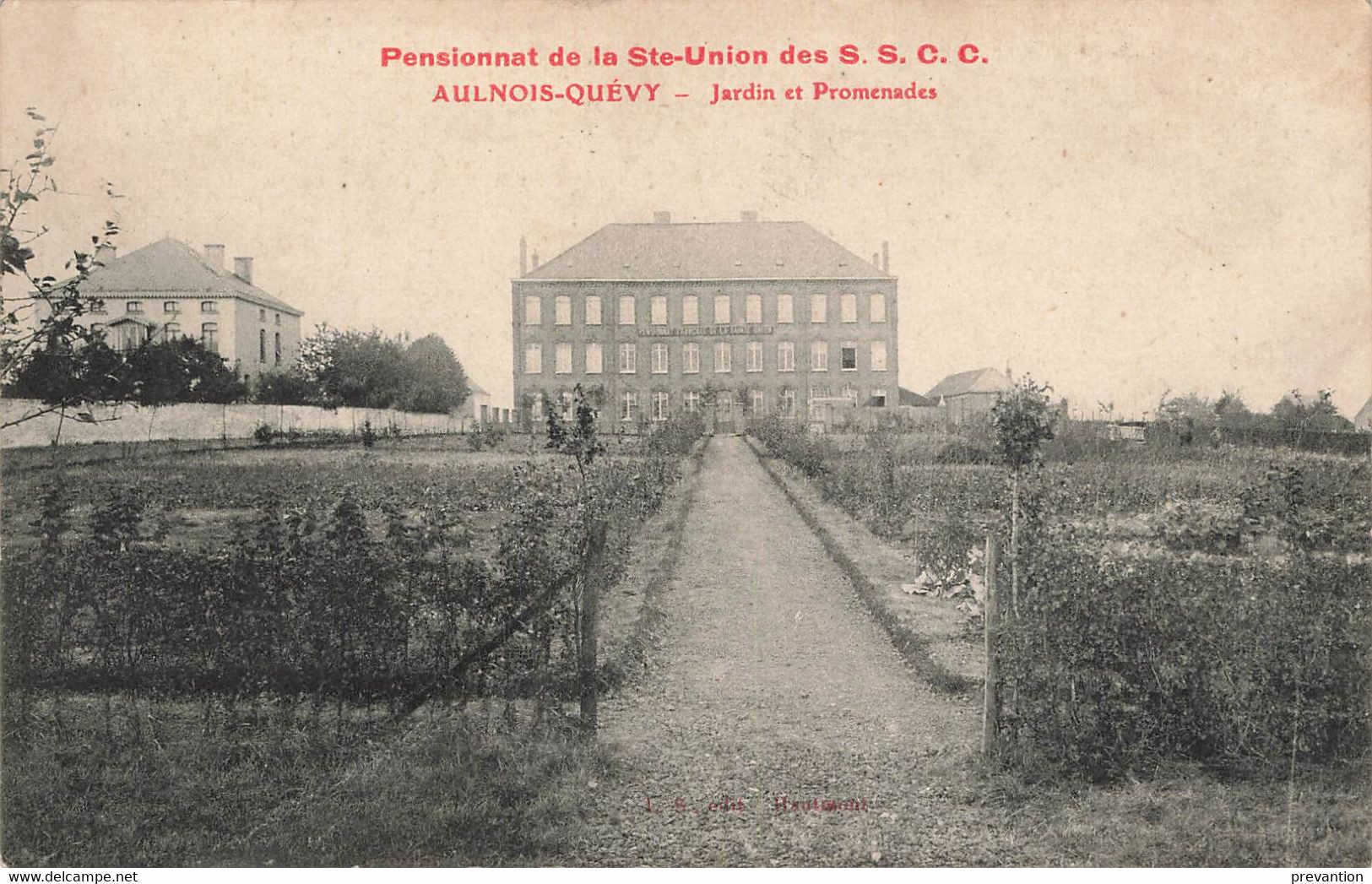 AULNOIS-QUEVY - Pensionnat De La Sainte-Union Des S.S.C.C - Jardin Et Promenades - Quévy