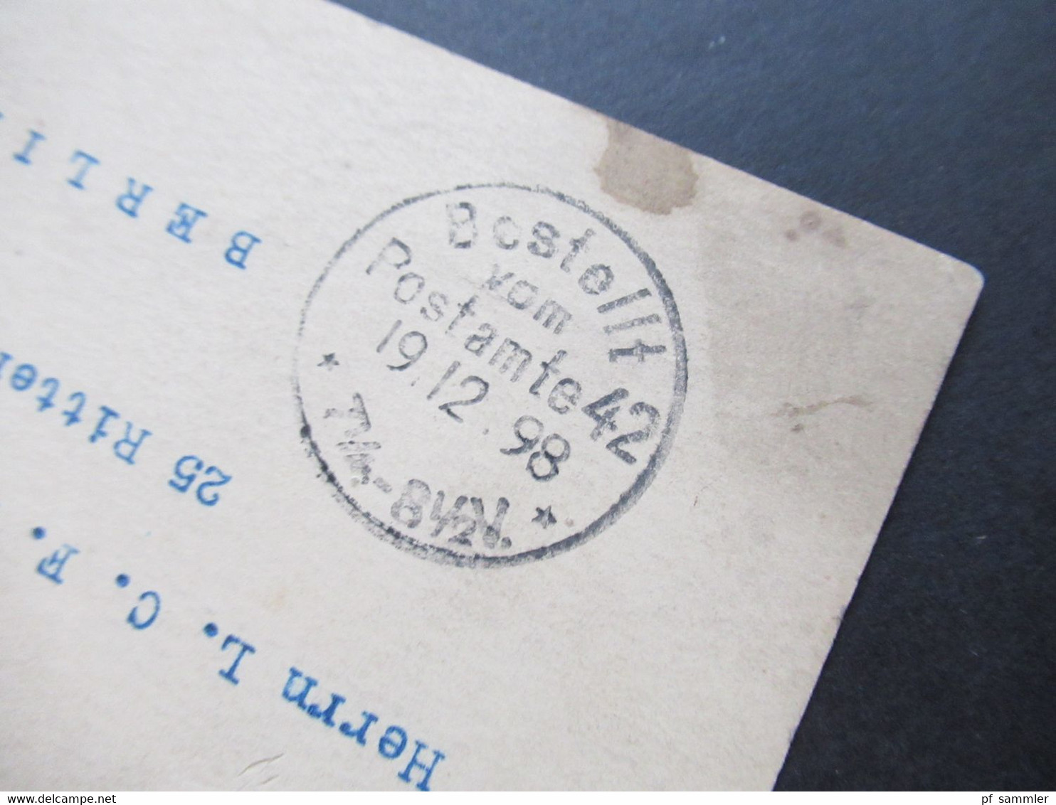 GB Michel Nr. 65 EFverwendet 1898 Post Card Moeller & Condrup 78 Fore Street London Nach Berlin Gesendet - Briefe U. Dokumente