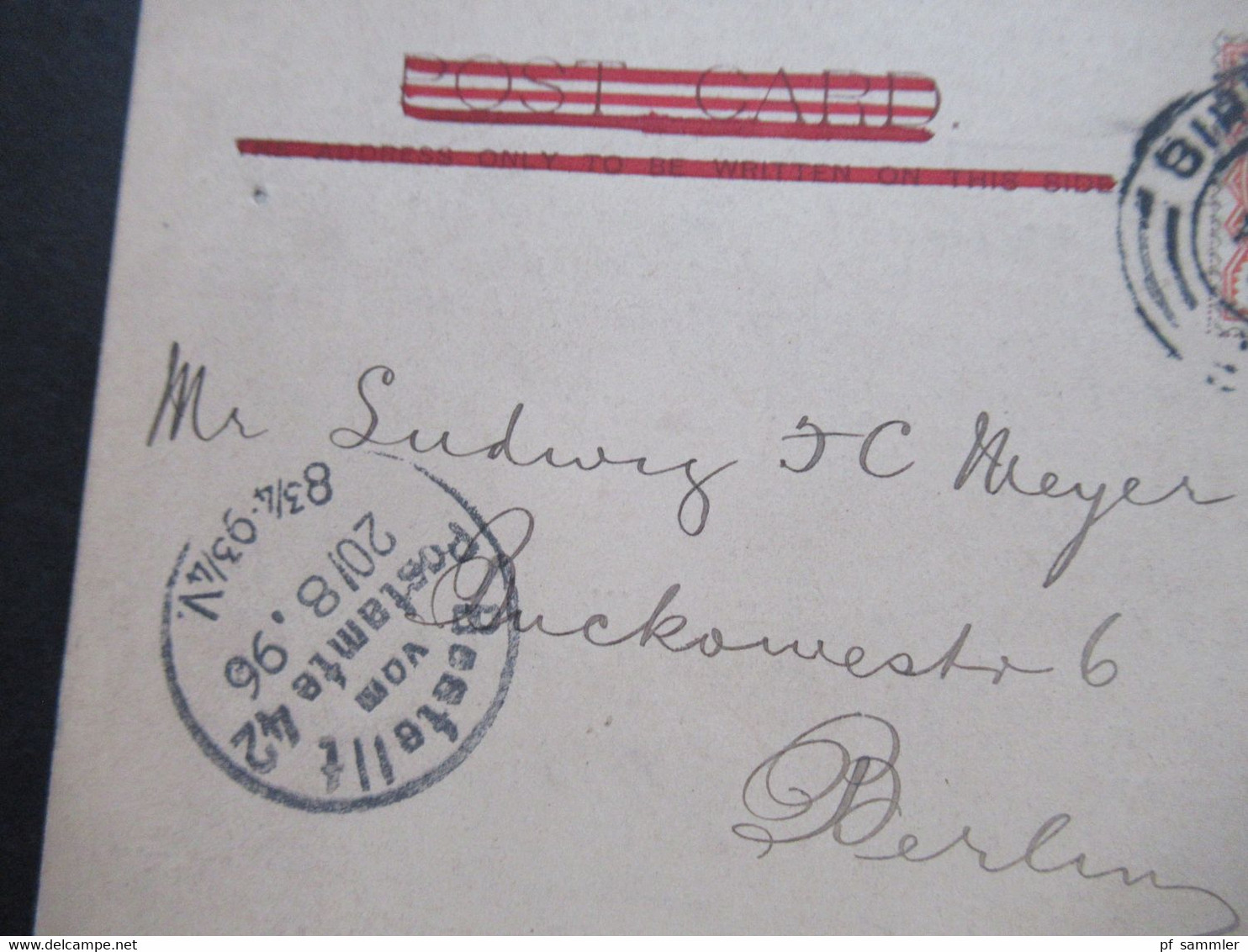 GB 1896 Michel Nr. 86 EF Drucksache Hudson Edmunds & Co. Brass And Copper Tube Manufacturer Birmingham - Non Classificati