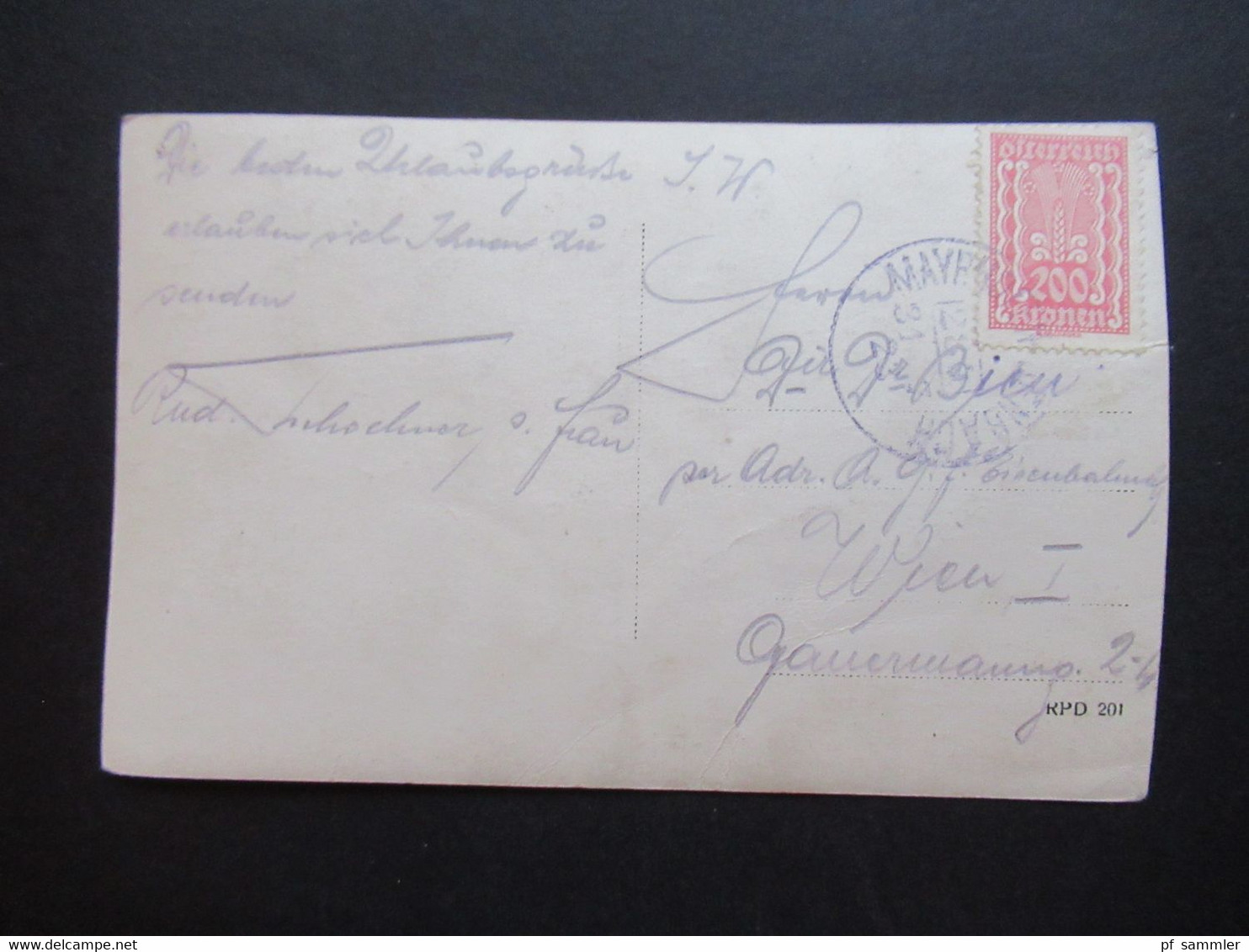 Österreich 1923 AK Mayrhofen Bahnpost Stempel Mayrhofen.... Zug 284 - Covers & Documents