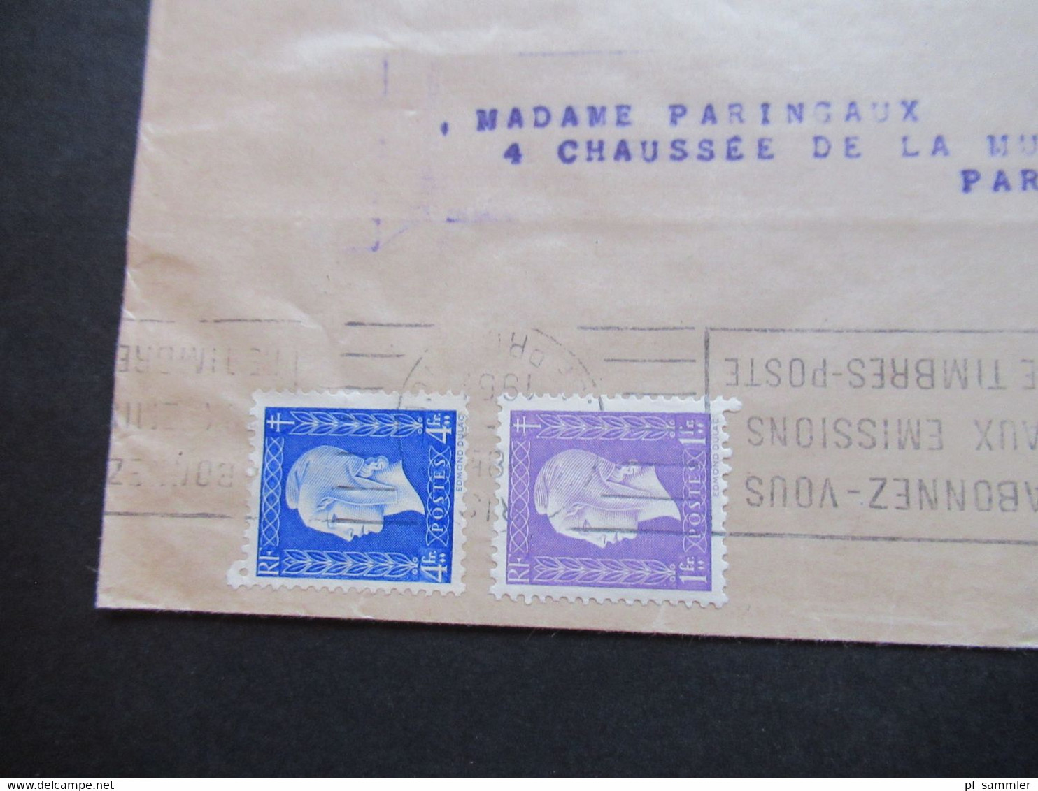 Frankreich 1944 Marianne MiF Verwendet 1951 Umschlag Bulletin Mensuel De La Maison Theodore Champion - Storia Postale