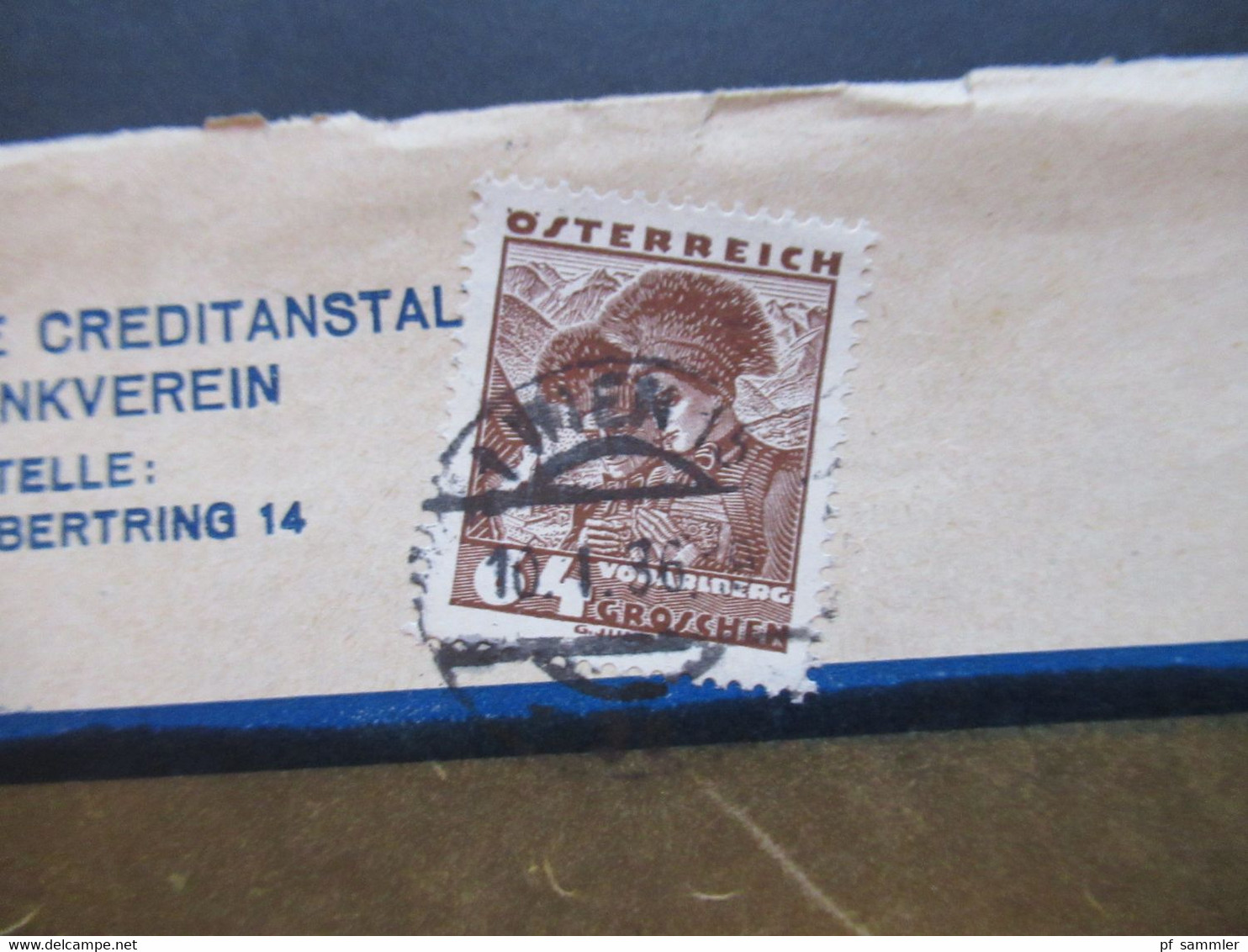 Österreich 1935 / 36 Einschreiben 2 Vorderseiten / VS 2 Verschiedene R-Zettel Wien 15. Oesterreischische Creditanstalt - Covers & Documents