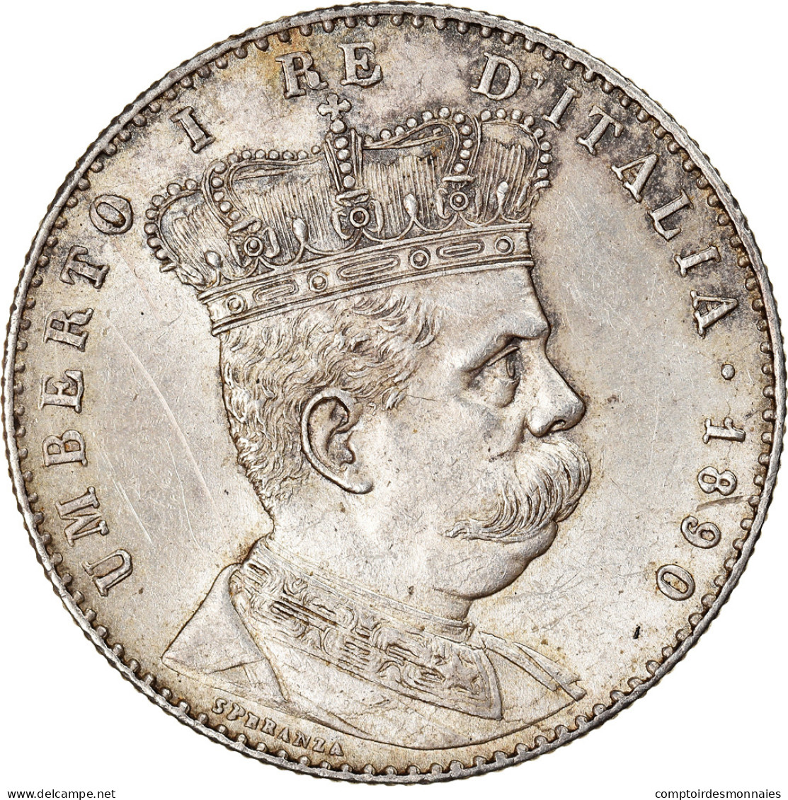 Monnaie, Eritrea, Umberto I, 2 Lire, 1890, Roma, SUP, Argent, KM:3 - Eritrea