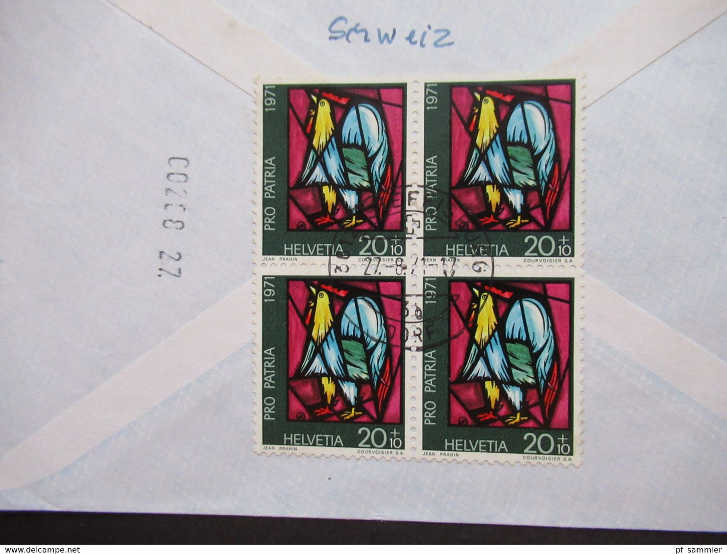 Schweiz 1971 Pro Patria Kunsthandwerk Nr. 949 - 952 Eilsendung Expres - Espresso Stempel Steffisburg Dorf - Storia Postale