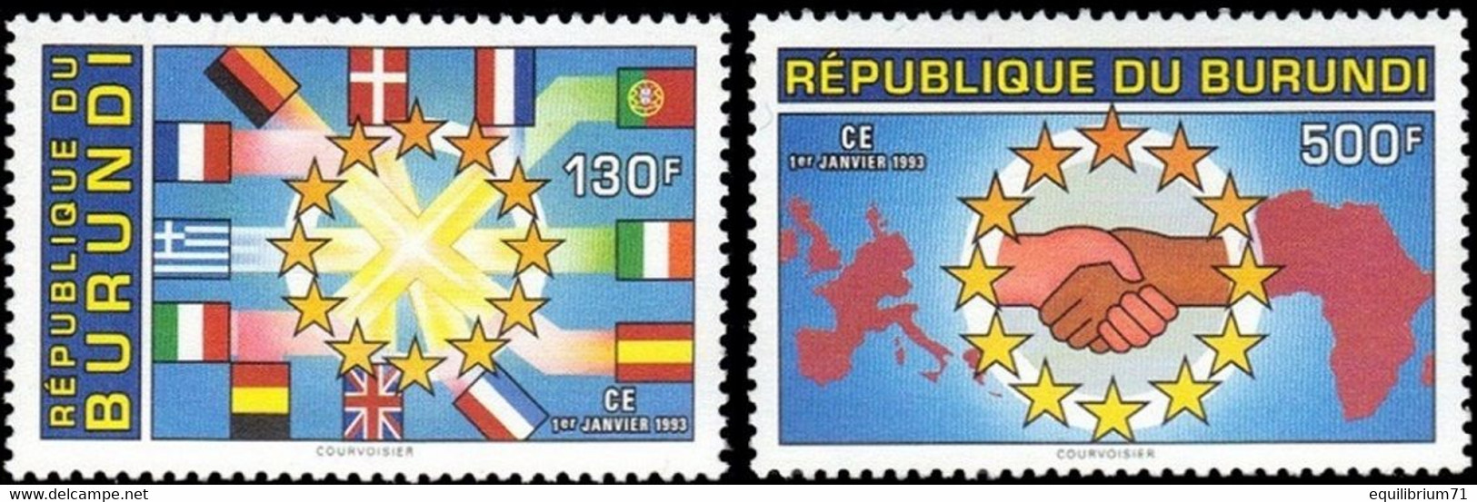 1020/1021** - Marché Unique Européen / Gezamenlijke Europese Markt / Europäischer Binnenmarkt - BURUNDI - Unused Stamps
