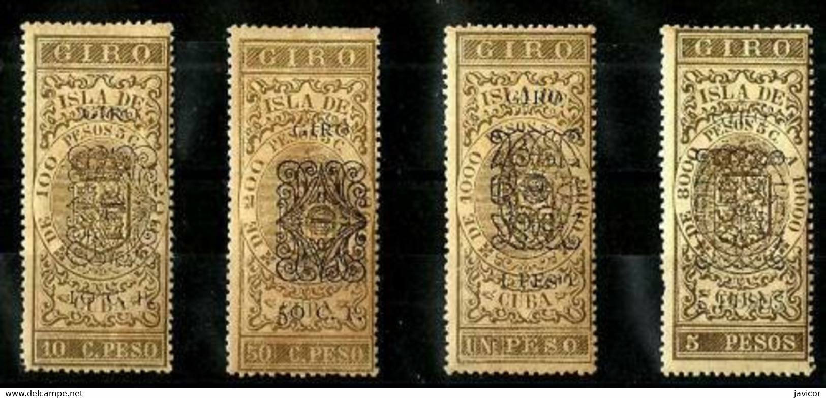 1885 Sellos Para Giro Postal Ex-colonia Española Habilitados CUBA - Telegraph