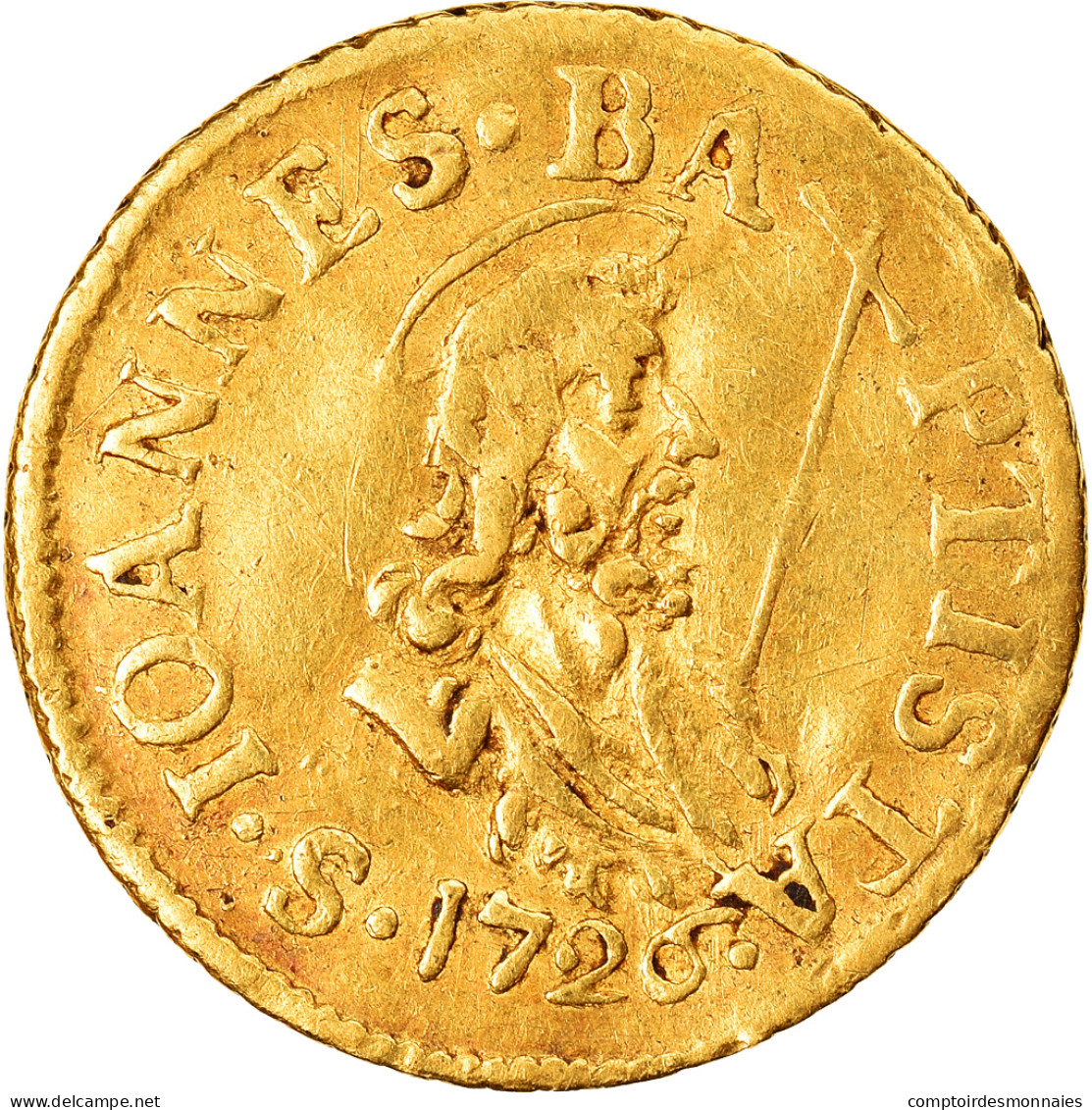 Monnaie, États Italiens, TUSCANY, Giovanni Gaston, 1/2 Florino, 1726, Florence - Tuscan