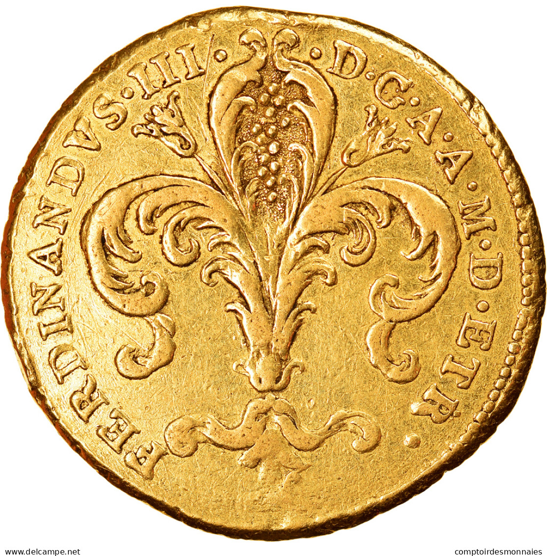 Monnaie, États Italiens, TUSCANY, Ferdinando III, Ruspone, 3 Zecchini, 1798 - Toscane