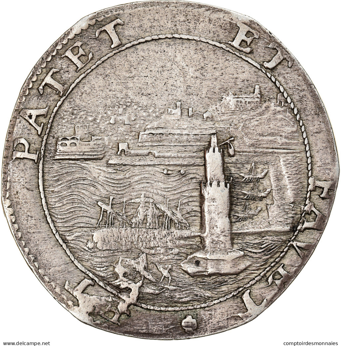 Monnaie, États Italiens, Cosimo III, Tollero, 1685, Livorno, TTB, Argent - Toscana