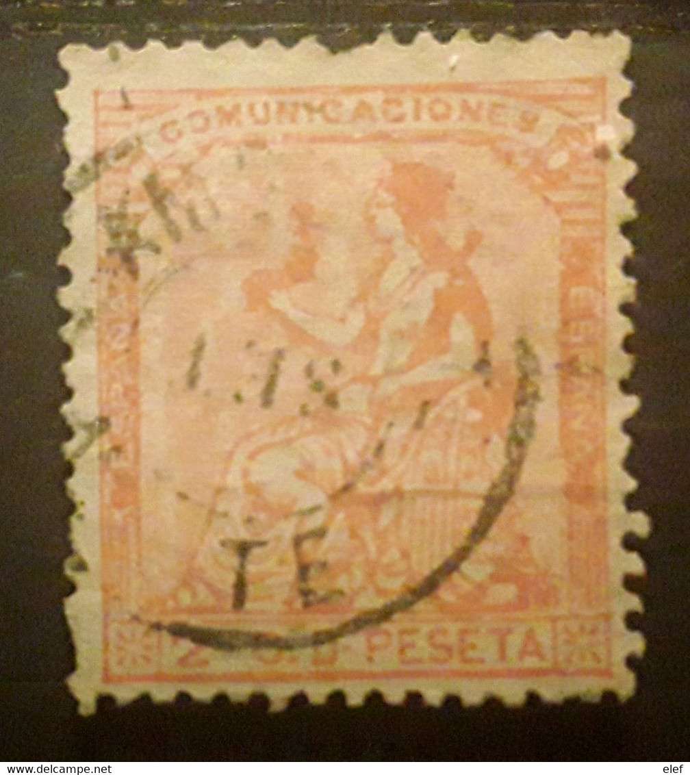 ESPANA ESPAGNE SPAIN 1873, Republica,  Yvert No 130, 2 C Orange Obl Cachet AMBULANTE , TB - Oblitérés