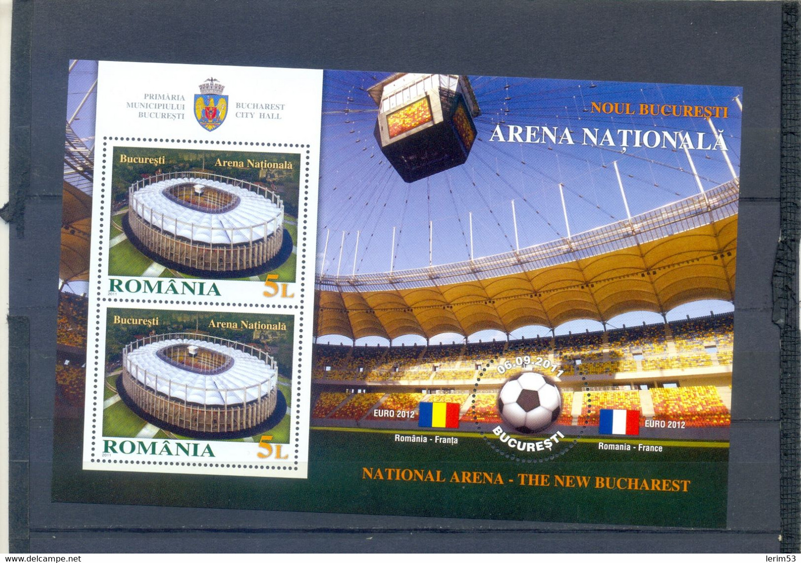 ROMANIA 2011    BLOCK  ARENA NATIONAL -FOOTBALL  MNH - Andere & Zonder Classificatie