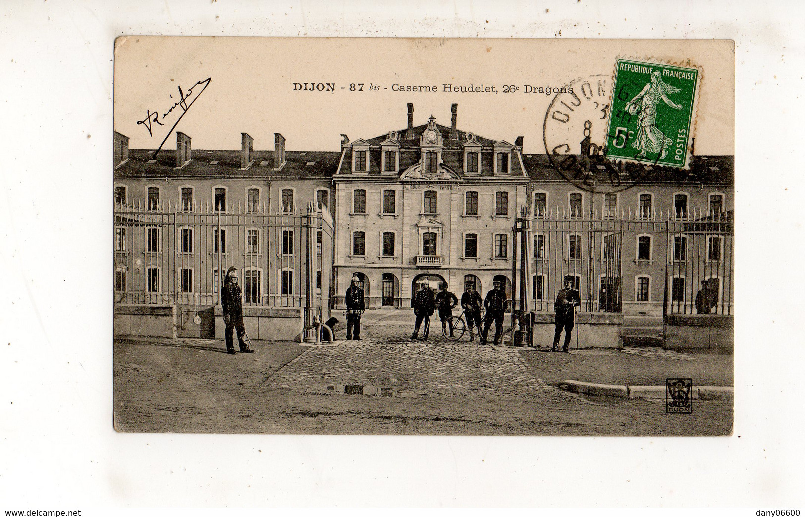 DIJON - Caserne Heudelet, 26e Dragons (carte Animée) - Dijon