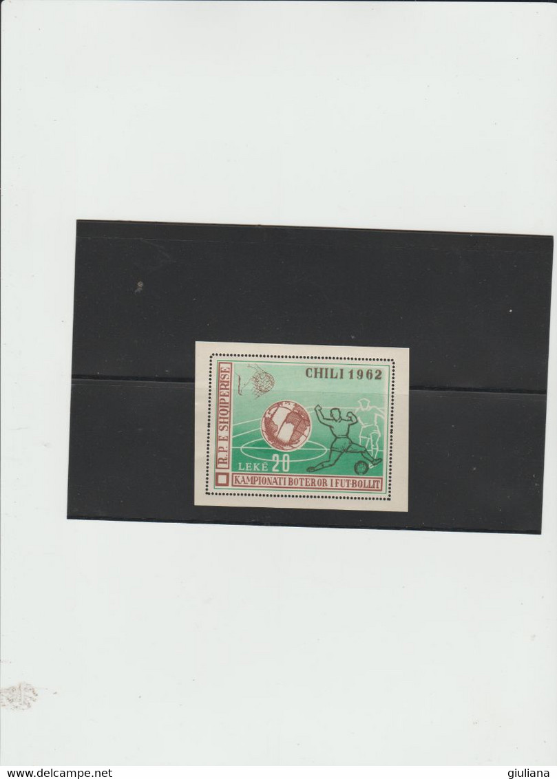 Albania 1962 - (Yvert) BF/6c**  Mondiali Cile '62 - 1962 – Cile