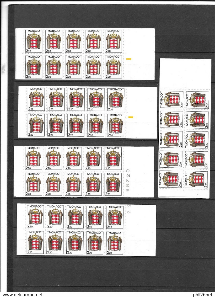 Monaco 5 Carnets N°1 Repères;date . Neufs * *  TB= MNH VF - Booklets