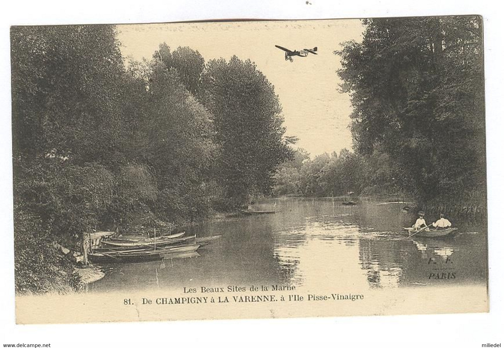 G532 - De CHAMPIGNY à La VARENNE - à L'île Pisse-Vinaigre - Aéroplane - Champigny