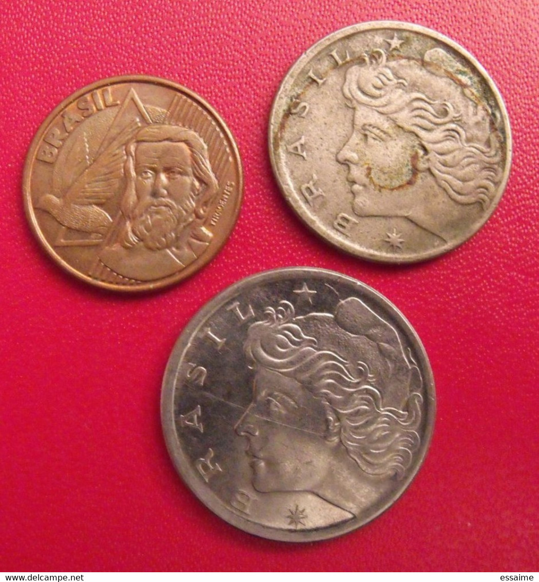 Lot De 3 Pièces Du Brésil Brazil. 5, 20, 50 Centavos 1970/2006 - Brazilië