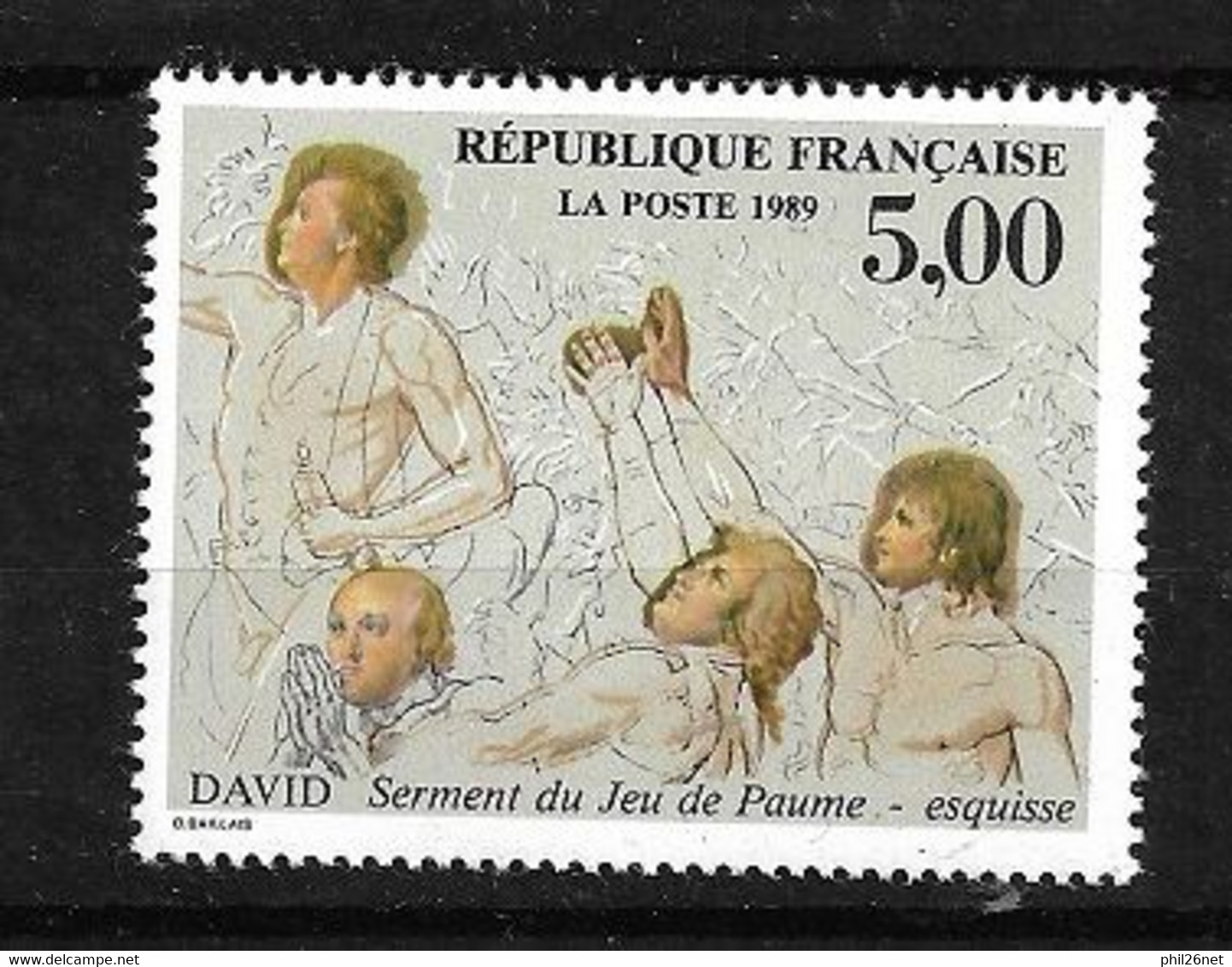 France   N°2591 Esquisse Le Serment Du Jeu De Paume Par David   Neuf * * TB MNH VF  Voir Scan   - French Revolution