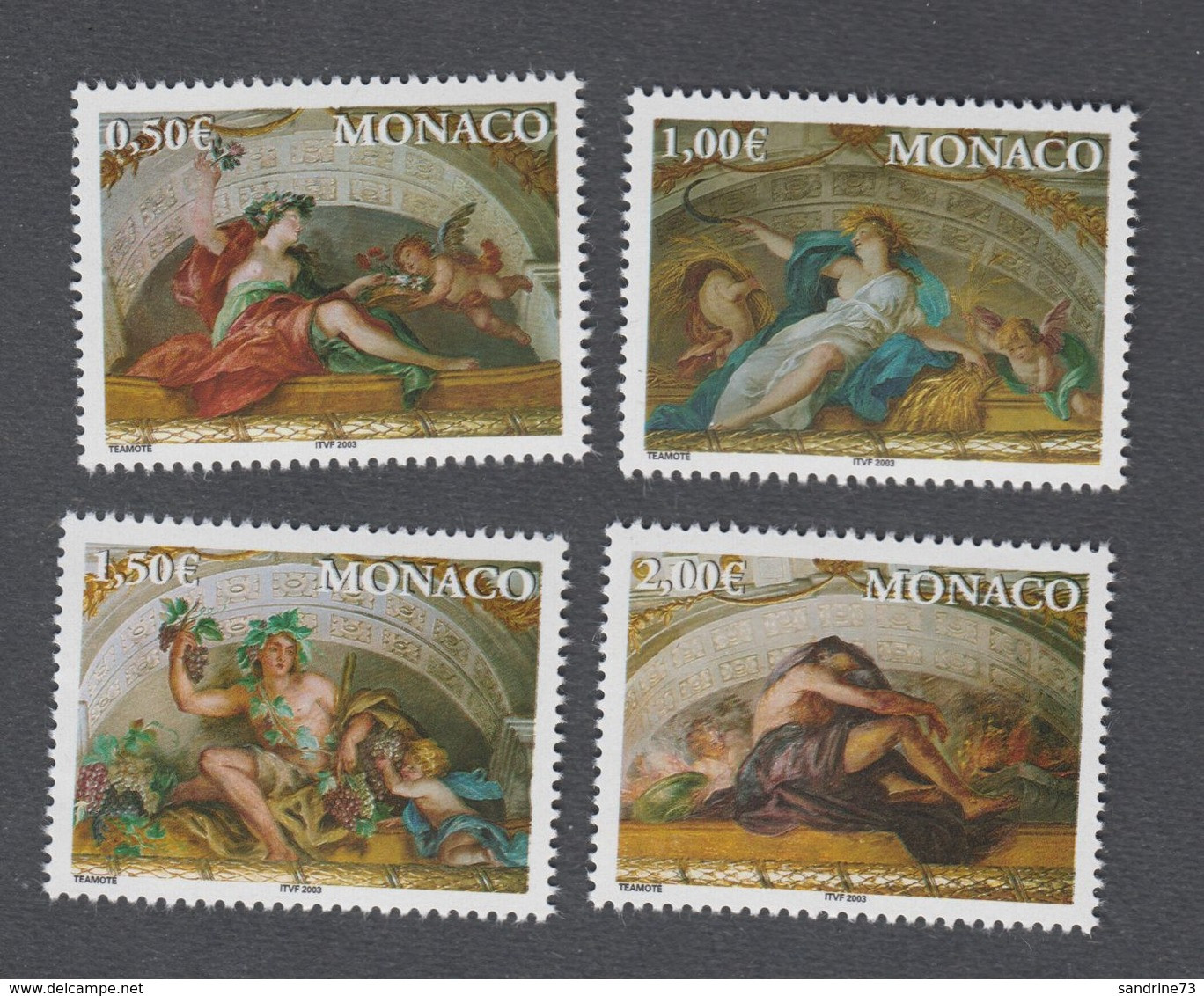Monaco - Timbres Neufs ** - N°2373 à 2376 - Quatre Saisons - 2002 - Unused Stamps