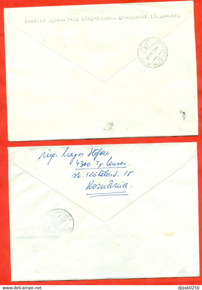 Romania 1977.Two Envelopes Passed The Mail. - Other & Unclassified