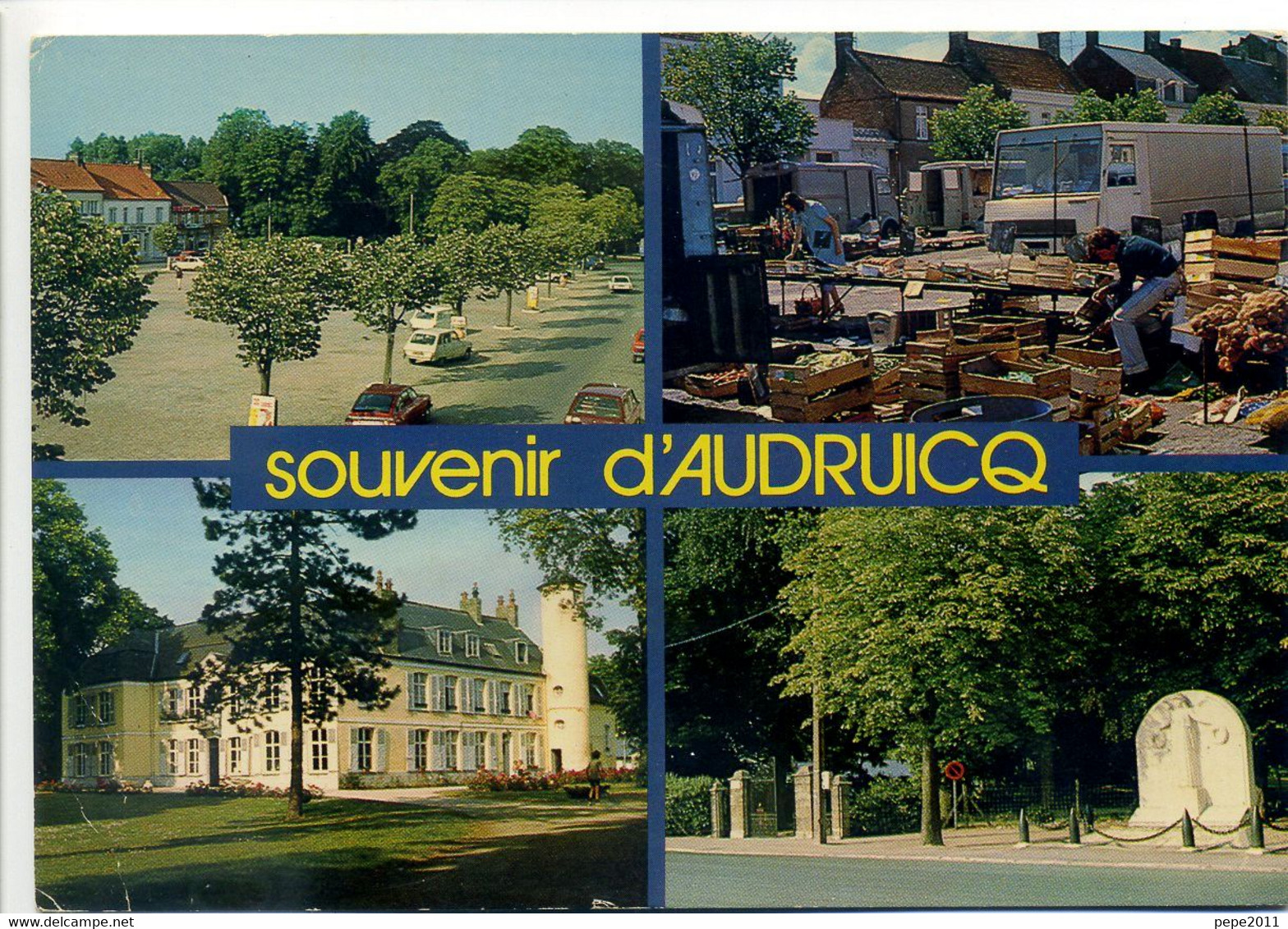 CPSM 62 AUDRUICQ - Souvenir D'Audruicq Multivues Place Gal De Gaulle - Marché Aux Fruits - Monument Aux Morts - Château - Audruicq