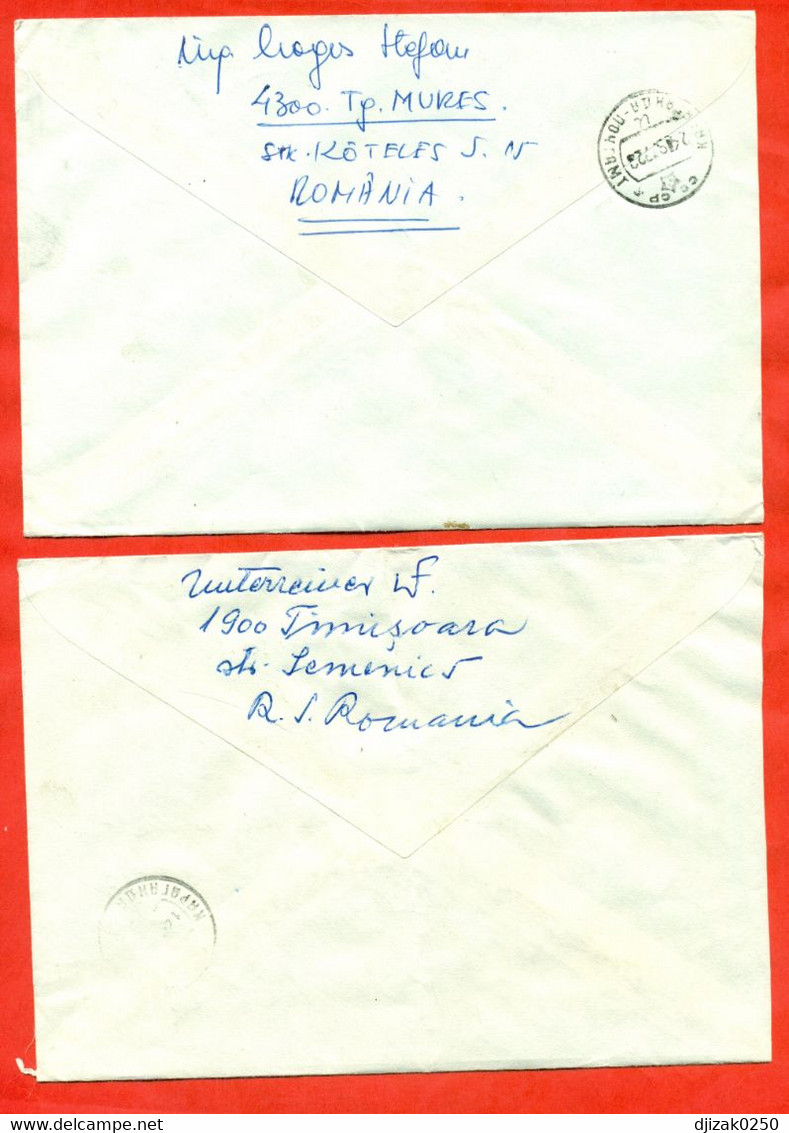 Romania 1977.Two Envelopes Passed The Mail. - Autres & Non Classés