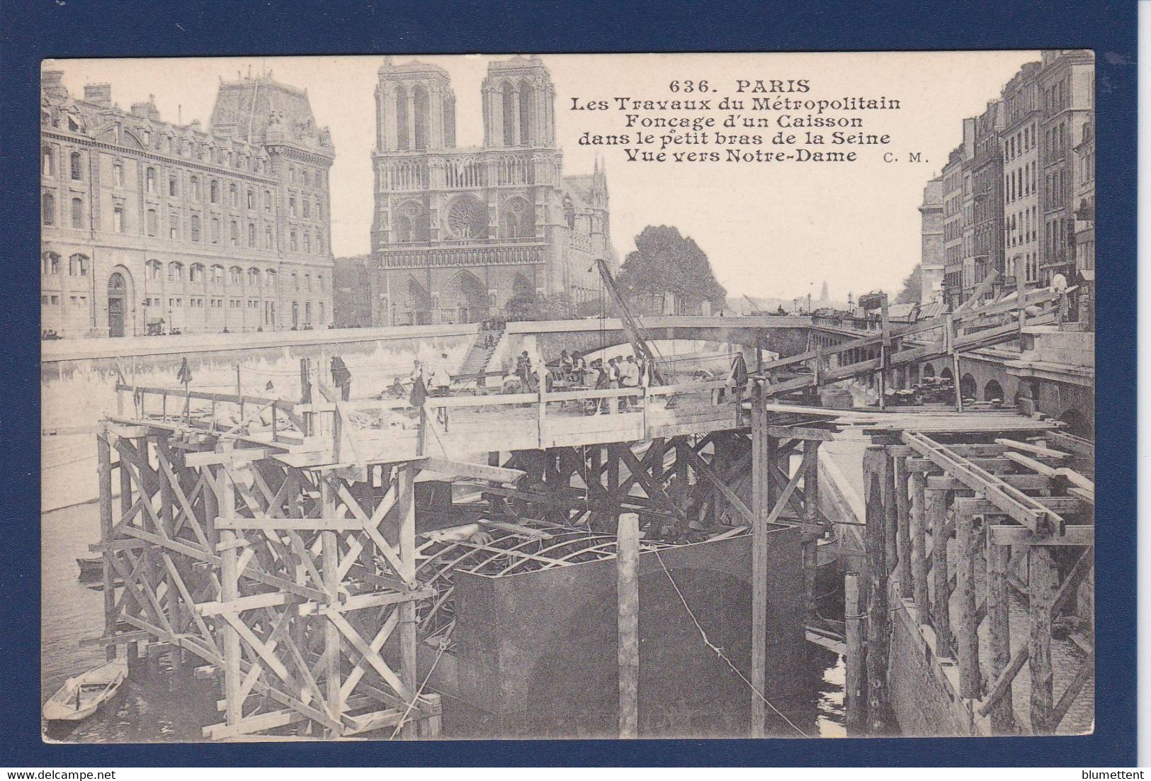 CPA Paris 75 Construction Du Métro Métropolitain Non Circulé - Metropolitana, Stazioni