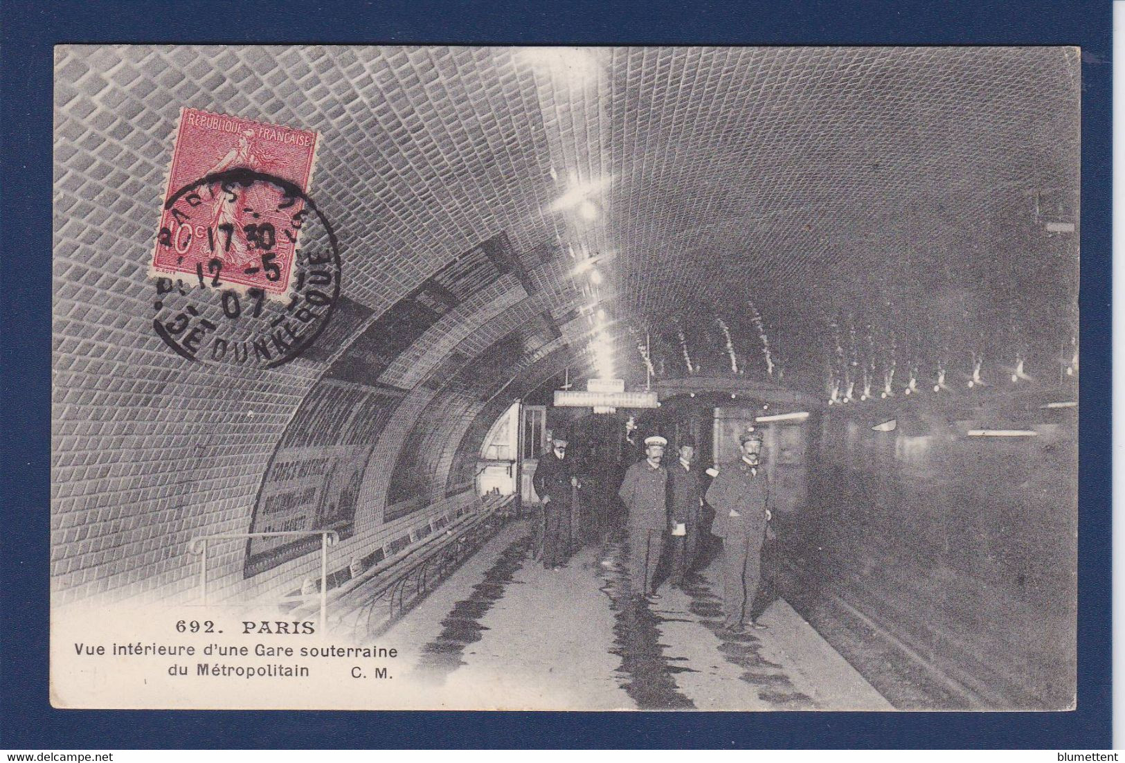 CPA Paris 75 Métro Métropolitain Circulé Gare - Stations, Underground