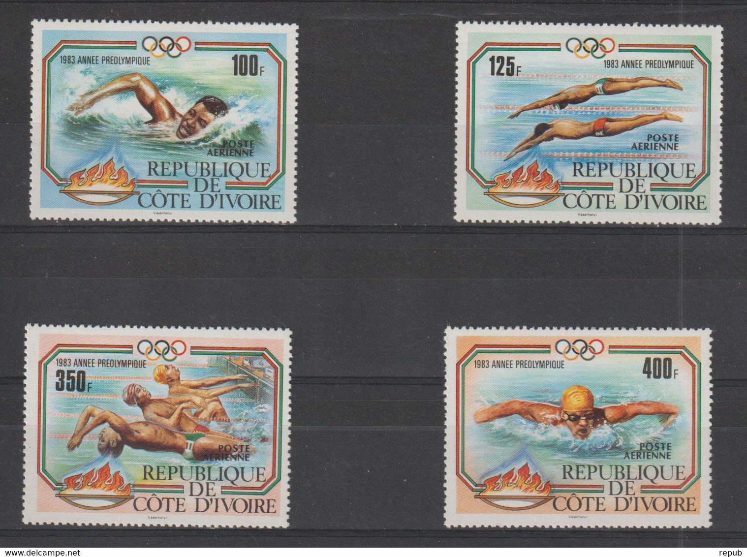 Cote D'Ivoire 1983 Sports PA 82-85 4 Val ** MNH - Côte D'Ivoire (1960-...)