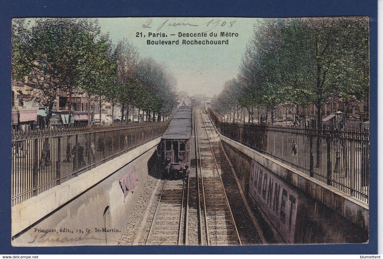 CPA Paris 75 Métro Métropolitain écrite Gare - Metropolitana, Stazioni