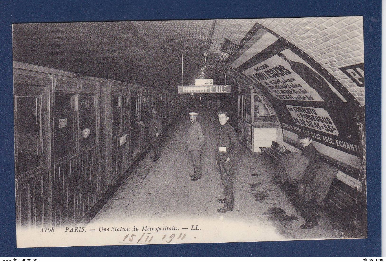 CPA Paris 75 Métro Métropolitain écrite Gare - Métro Parisien, Gares