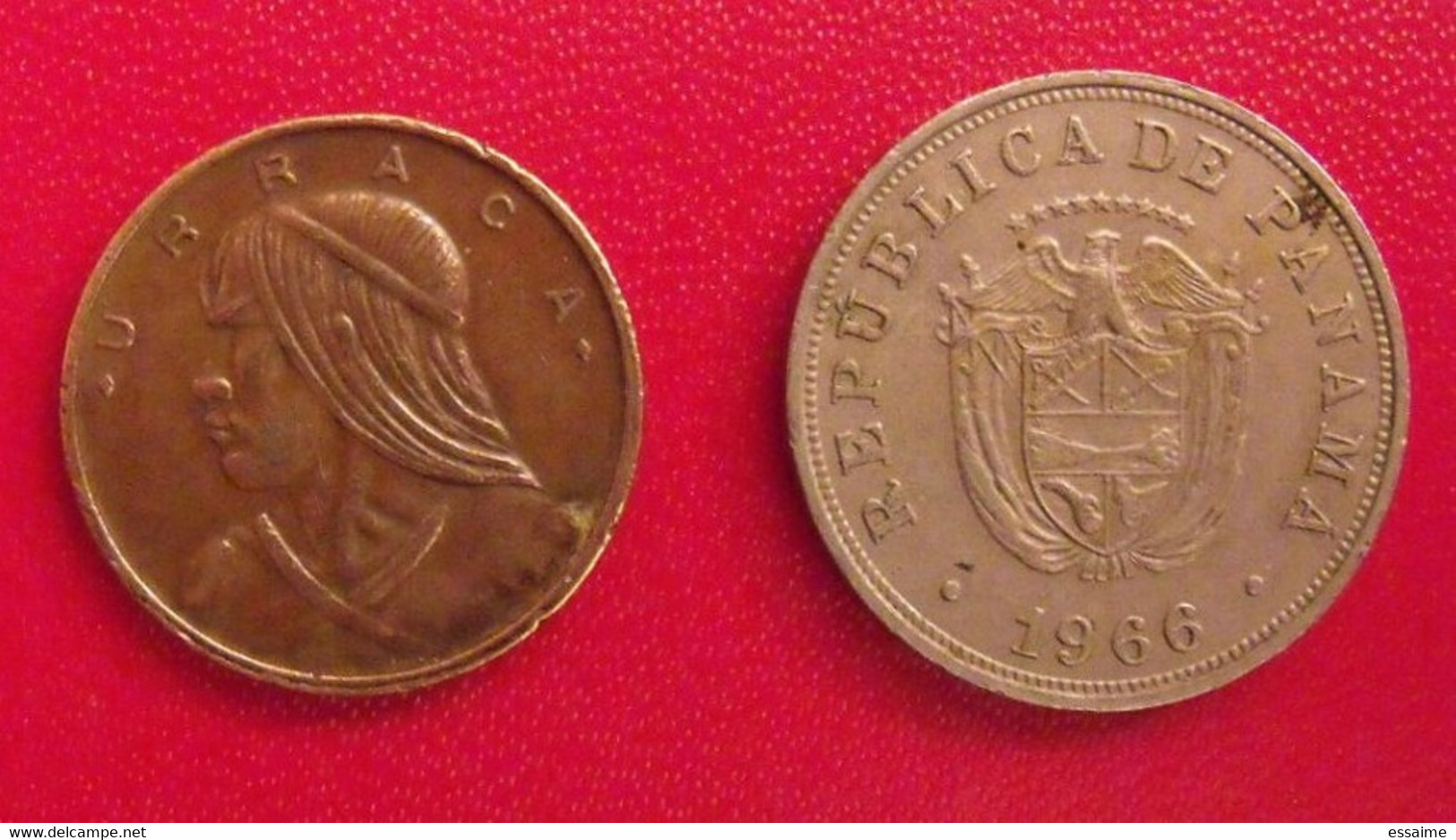 Lot De 2 Pièces Du Panama : 1 & 5 Centesimos 1966 - Panamá