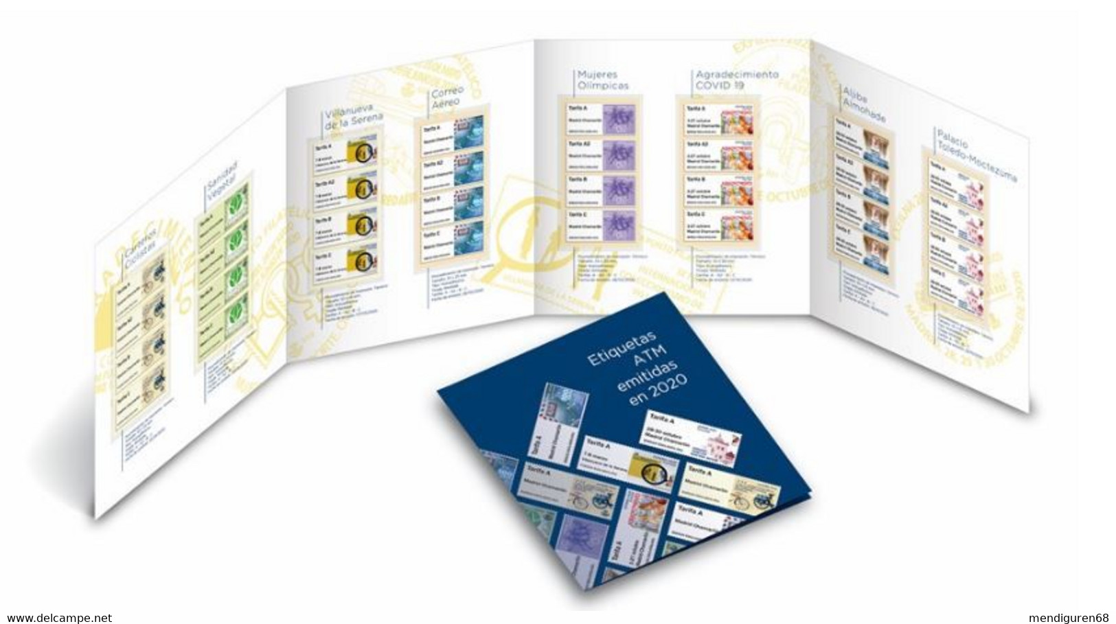 ESPAGNE SPANIEN SPAIN ESPAÑA 2020 YEAR BOOK WITH ALL ATM LABELS  TODOS LOS SELLOS ATM DEL AÑO MNH - Servizi