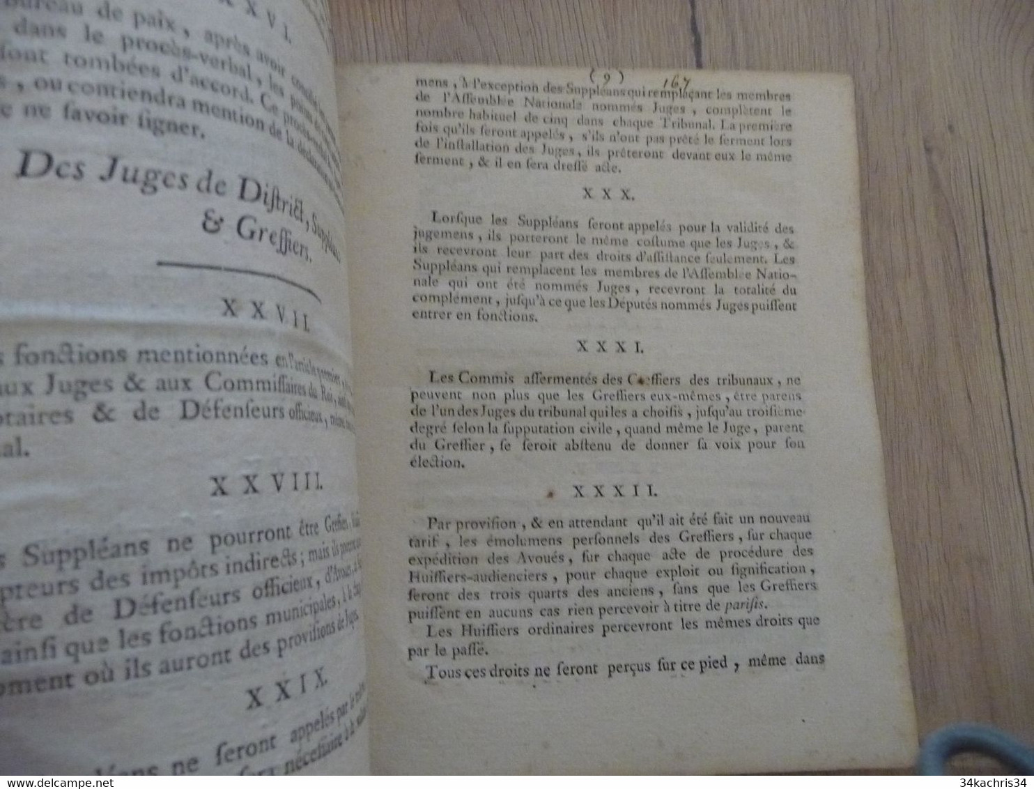 Révolution Loi 27/03/1791 Relative Au Nouvel Ordre Judiciaire - Décrets & Lois