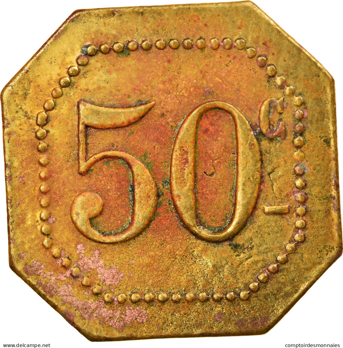 Monnaie, Algeria, Mascot Rochs, Restaurant, Alger, 50 Centimes, Rare, TTB - Noodgeld