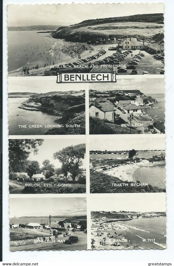 Postcard Rp Wales Anglesey Benllech Multiview Posted 1963 - Anglesey