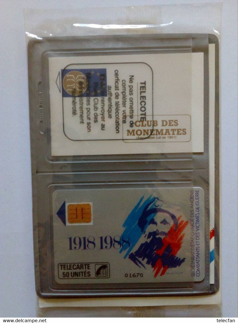 FRANCE F35 ANCIENS COMBATTANTS AVEC ENCART WITH FOLDER ORIGINAL NSB MINT IN BLISTER - 1988