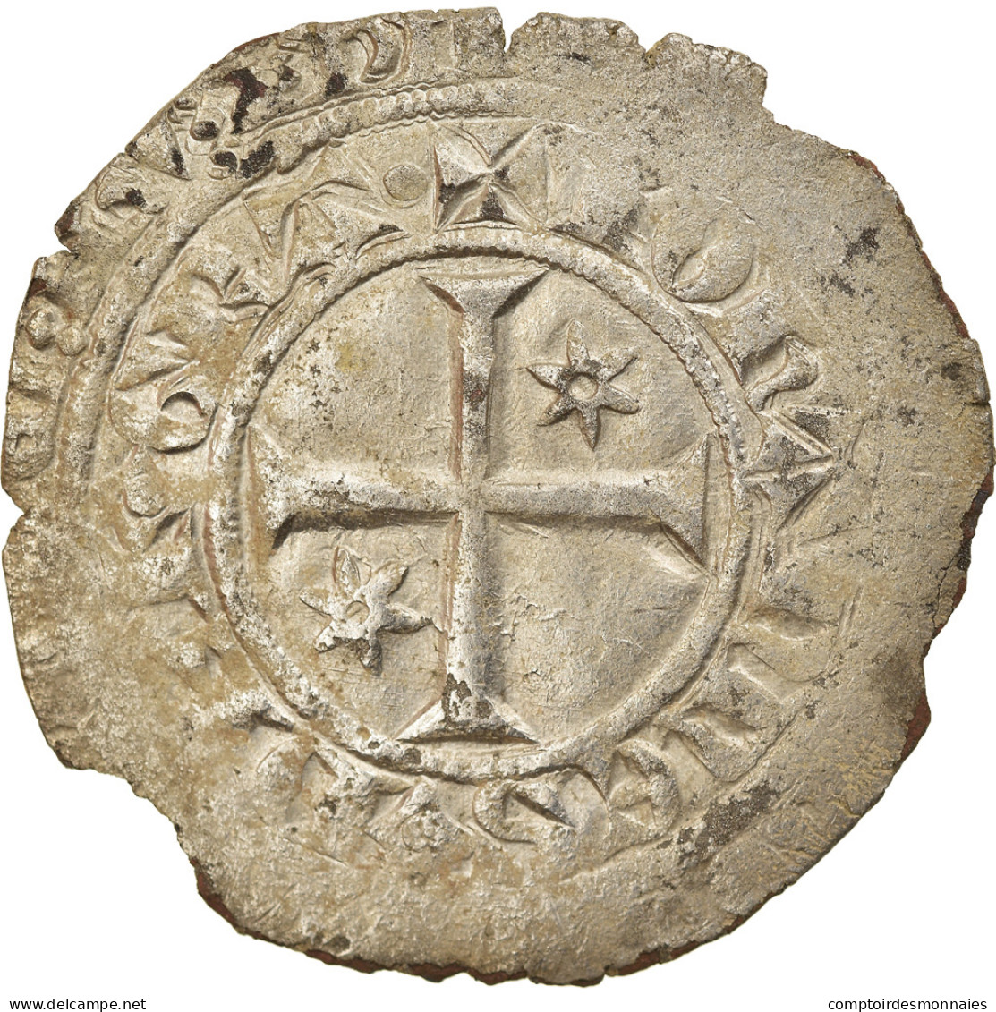 Monnaie, France, Jean II Le Bon, Gros à L’étoile, 1360, TTB, Billon - 1350-1364 John II The Good