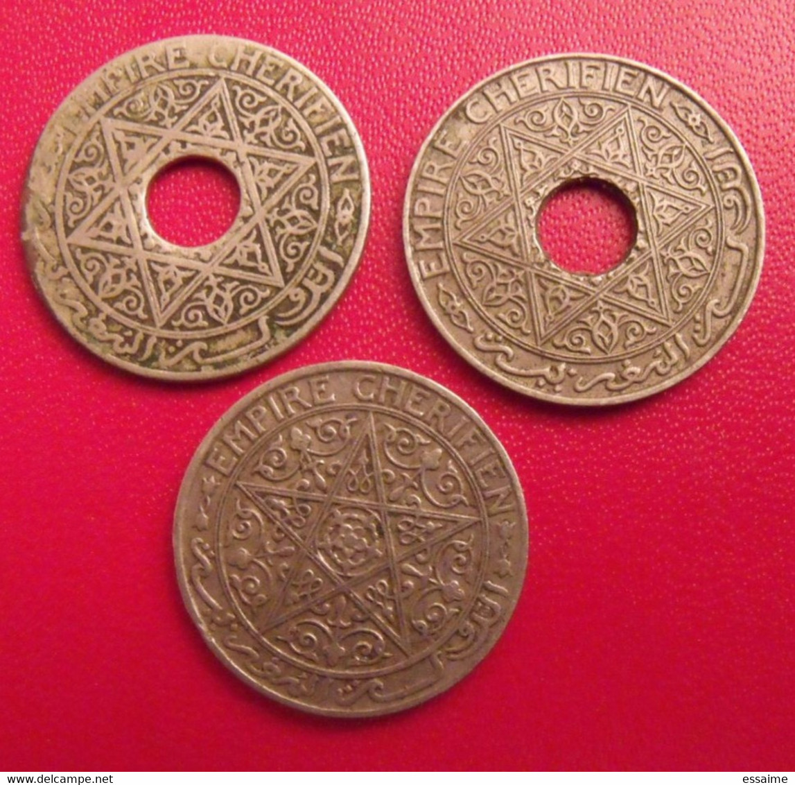 Maroc. Lot De 3 Pièces : 25 & 50 Centimes Nd (1921). Empire Chérifien - Maroc