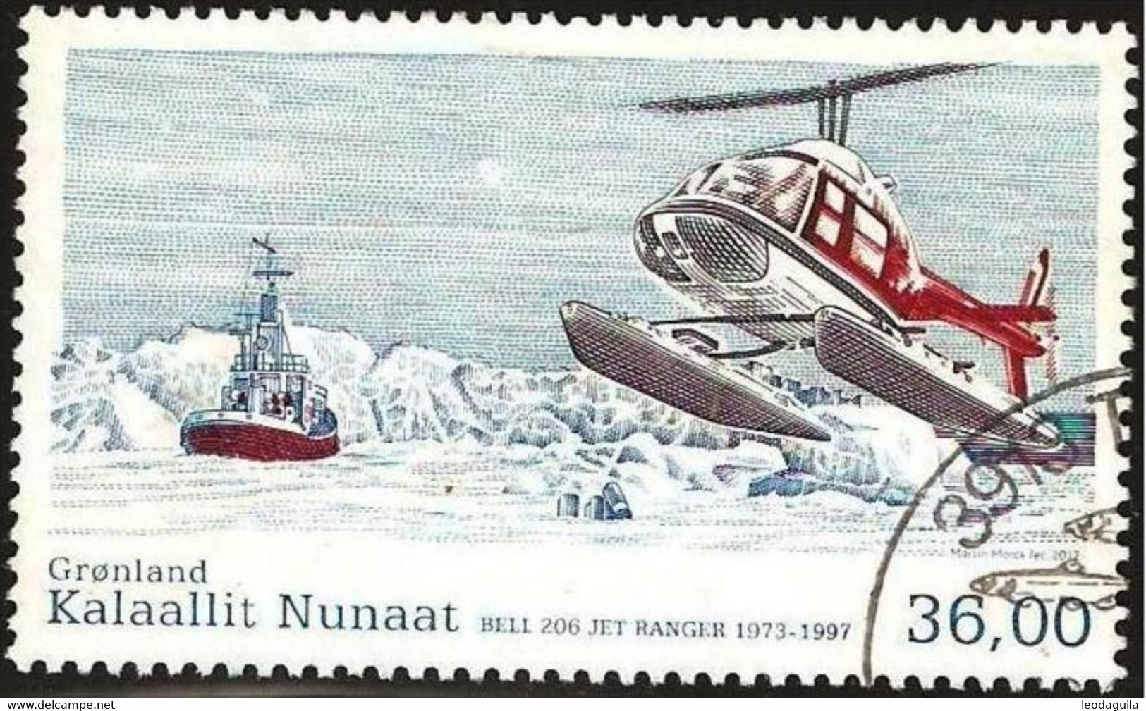 Greenland # 584 - Civil Aviation - Helicopter  - 36.00 Kr  -  2012 - Gebraucht