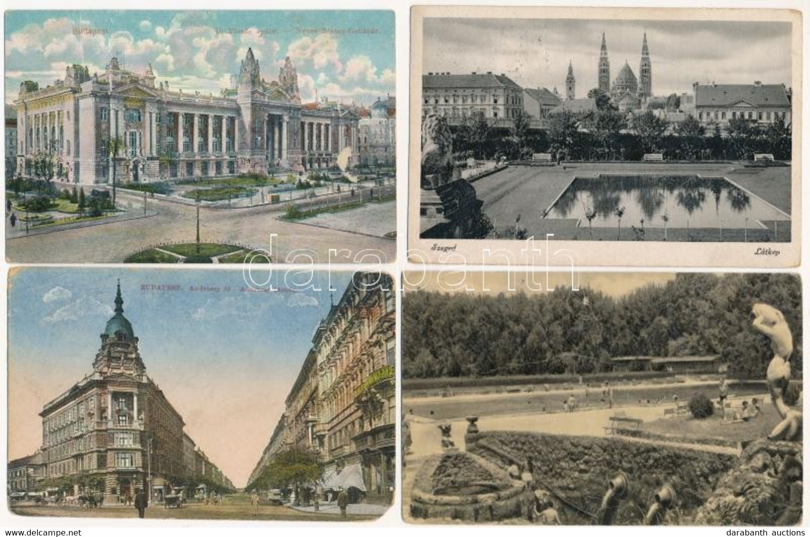 * 10 Db Főleg RÉGI Magyar Város Képeslap Vegyes Minőségben / 10 Pre-1950 Hungarian Town-view Postcards In Mixed Quality - Sin Clasificación