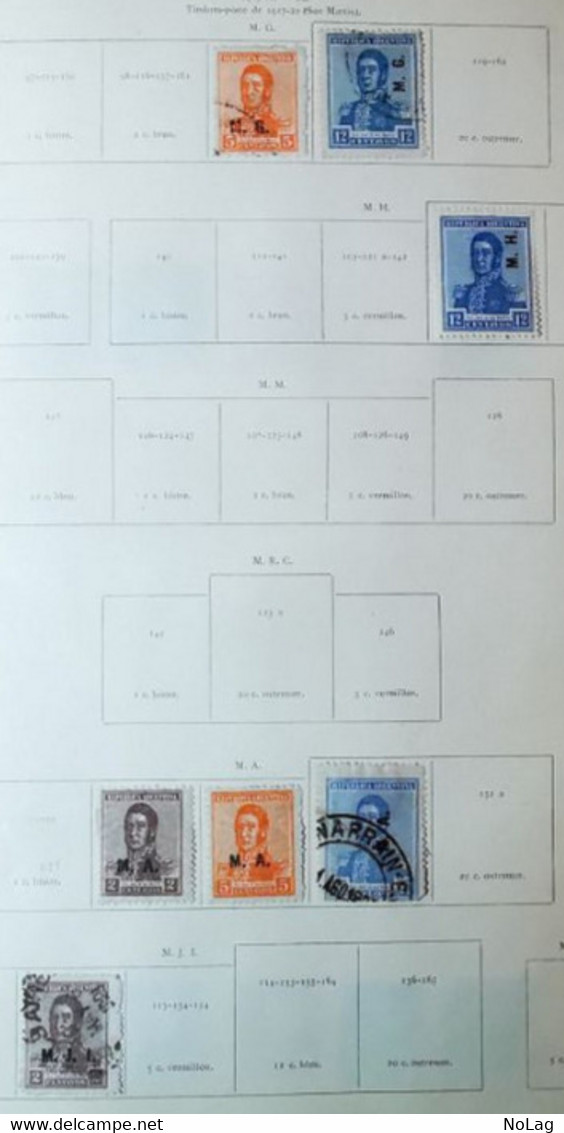 Argentine - 1913-23 - Lot De 33 Timbres Surchargés - Oblitérés Et Neufs - Andere & Zonder Classificatie