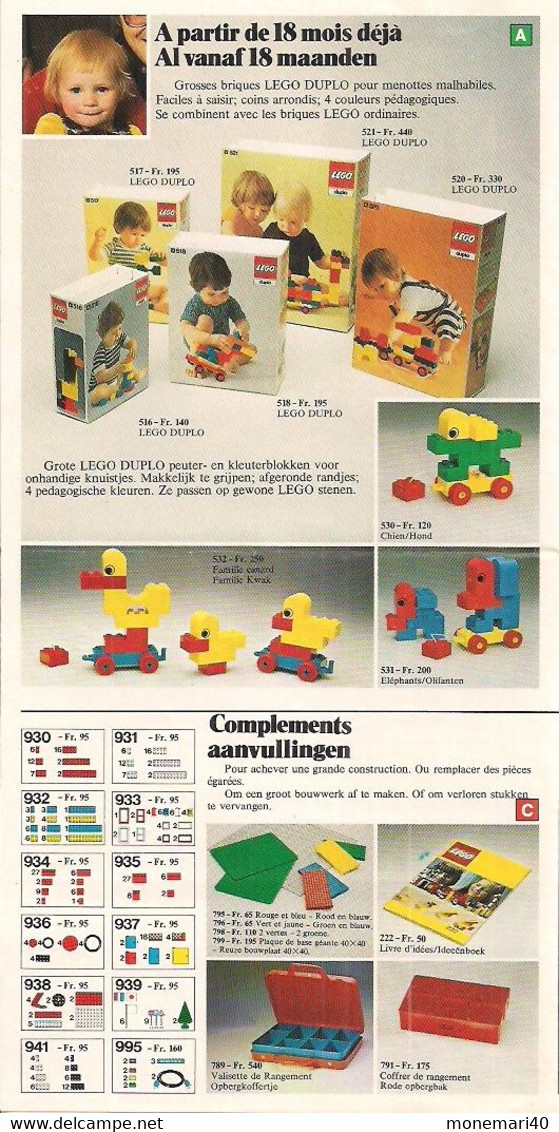 LEGO SYSTEM - CATALOGUE - GUIDE FAMILIAL - GEZINSWEGWIJZER (1976) - Catalogi