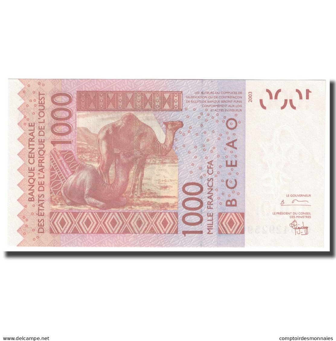 Billet, West African States, 1000 Francs, 2003, KM:715Ka, NEUF - West African States